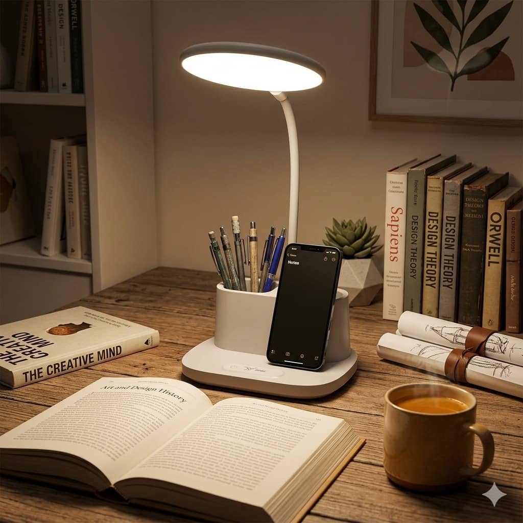 Portable USB Rechargeable LED Folding Desk Reading Table Lamp-000787